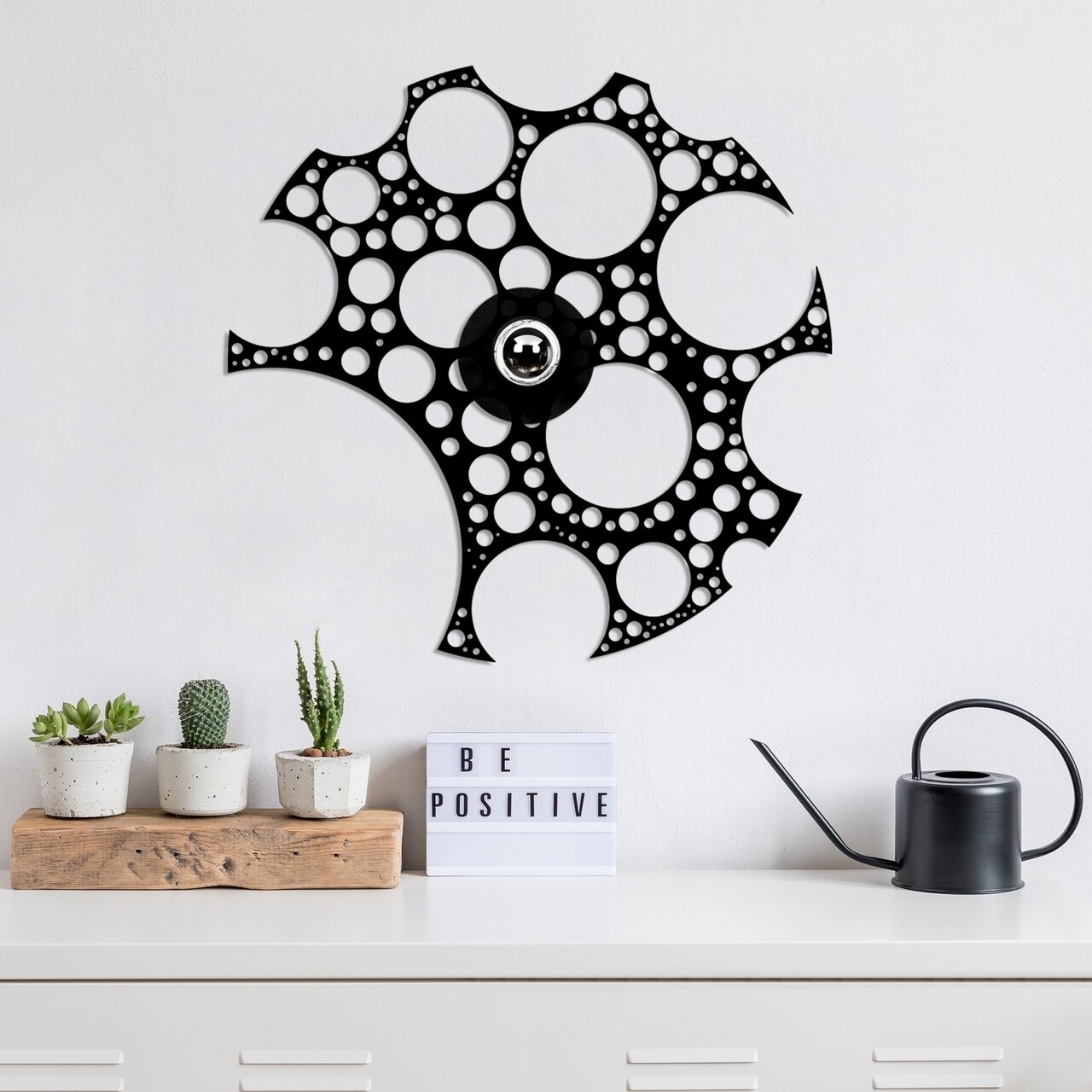 Lampa de perete, Shadow, 583-A, E27, 100 W, metal/MDF, negru - imagine 7